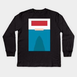 Jaws Simple Kids Long Sleeve T-Shirt